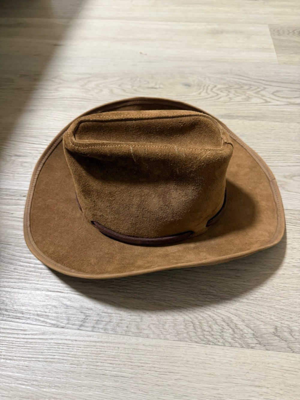 Winfield Cover Co San Francisco Brown Suede/Leather Cowboy Hat #36 M - Picture 4 of 8